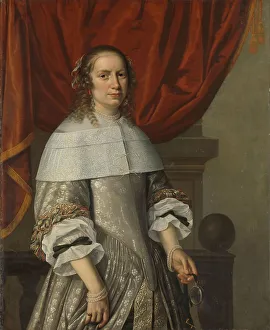 Hendrick Cornelisz Van Vliet Prints: Portrait of a Woman, 1663. Creator: Hendrick Cornelisz van Vliet