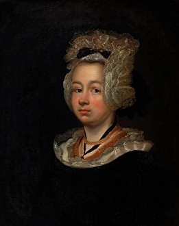 Nivaagaard Collection Prints: Portrait of a woman, 1686-1700. Creator: Unknown