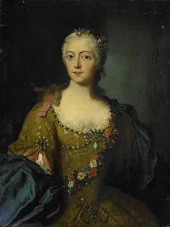 Comb Prints: Portrait of a Woman, 1740-1760. Creator: Anon