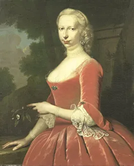 Frans Van Der Mijn Prints: Portrait of a Woman, 1748. Creator: Frans van der Mijn