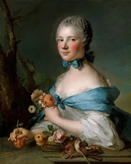 Nattier Prints: Portrait of a Woman, 1753. Creator: Jean-Marc Nattier