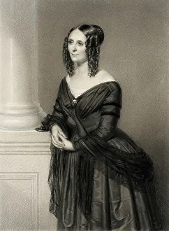 Serenity Prints: Portrait of a Woman, 1846. Creator: Paul Burde