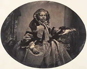 Louis Pierre Theophile Prints: [Portrait of a Woman], 1854-56. Creator: Louis-Pierre-Theophile Dubois de Nehaut