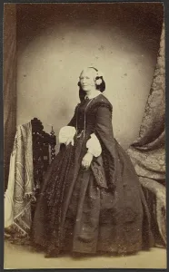 Crinoline Prints: Portrait of a Woman, 1860s. Creator: Unknown