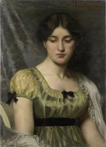 Bows Prints: Portrait of a Woman, 1886. Creator: Maria Wilhelmina Wandscheer
