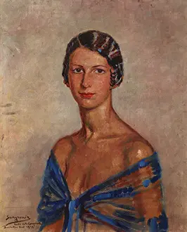 Neckline Prints: Portrait of a Woman, 1932. Creator: Luis Alberto Sangroniz