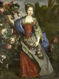 Nicholas De Largilliere Prints: Portrait of a Woman, according to tradition Marie Louise Elisabeth d'Orléans (1695-1719)