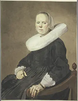 Coal Prints: Portrait of a Woman in an Armchair, 1790-1800. Creator: Jean Pierre de Frey