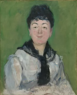 Manet Edouard Gallery: Portrait of a Woman with a Black Fichu, c. 1878. Creator: Edouard Manet