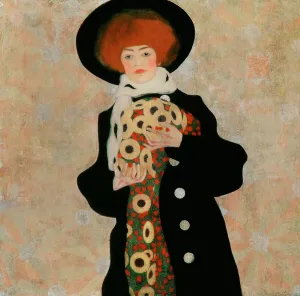 Schiele Prints: Portrait of a Woman with Black Hat (Gertrude Schiele)