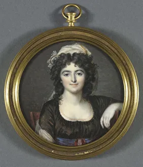 Late 18th Century Prints: Portrait of a Woman in a Brown Dress, 1795. Creator: Francois Dumont (French, 1751-1831)