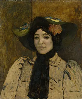 Cottet Charles Prints: Portrait of a Woman, c. 1900. Creator: Charles Cottet