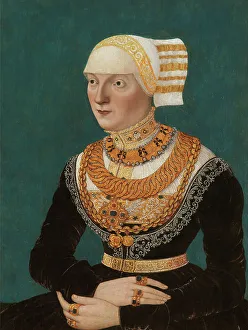Jewels Prints: Portrait of a Woman, c1530. Creator: Conrad Faber von Creuznach