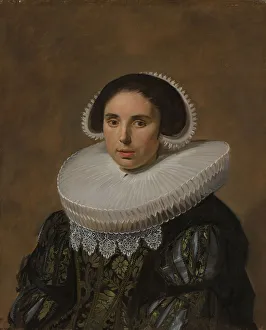 Hals Frans Prints: Portrait of a Woman, c.1635. Creator: Frans Hals