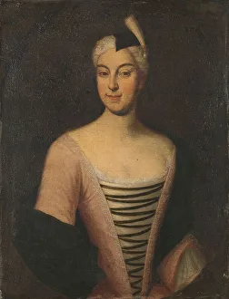 Comb Prints: Portrait of a Woman, c.1740. Creator: Anon