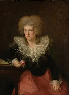 Roses Prints: Portrait of a Woman, c1785. Creator: Johann Georg von Edlinger
