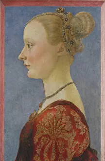 Tempera On Wood Collection: Portrait of a Woman, ca. 1480. Creator: Piero del Pollaiolo