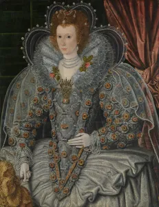 Farthingale Prints: Portrait of a Woman, ca. 1600. Creator: British Painter (ca. 1600)