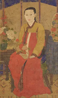 Korea Prints: Portrait of a Woman, early 20th century (ca. 1920-40). Creator: Unknown