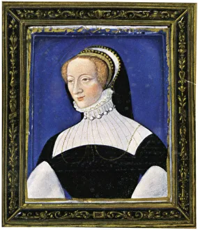 Portrait of a woman, enamel, painted on copper, 16th century, (1931). Artist: Leonard Limosin Portrait of a woman, enamel, painted on copper, 16th century, (1931). Artist: Leonard Limosin