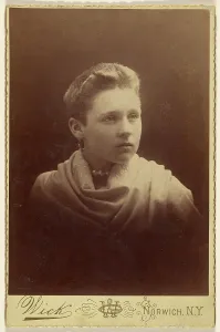 Short Hair Prints: Portrait of a woman with extremely short hair, about 1890. Creator: G Wick