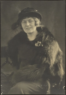 Pictorialism Prints: Portrait of a Woman in Fur Cape, 1907-1924. Creator: Louis Fleckenstein