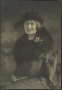 Pictorialism Prints: Portrait of a Woman in Fur Cape, 1907-1924. Creator: Louis Fleckenstein