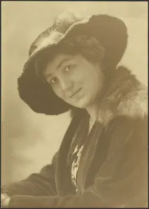 Fur Hat Prints: Portrait of a Woman in Fur Hat, 1907-1943. Creator: Louis Fleckenstein