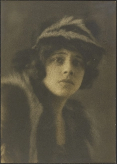 Fur Hat Prints: Portrait of a Woman in Fur Hat, 1907-1943. Creator: Louis Fleckenstein