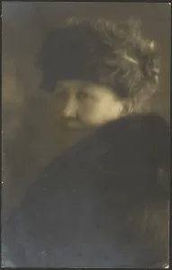 Pictorialism Prints: Portrait of a Woman with Fur Stole, 1907-1943. Creator: Louis Fleckenstein