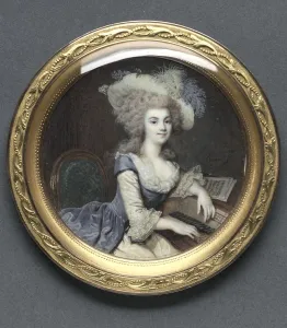 François Dumont Prints: Portrait of a Woman at a Harpsichord, c