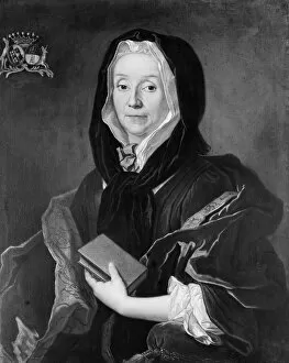 Portrait of a Woman Holding a Book. Creator: Unknown