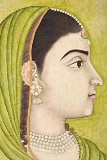 Lime Green Prints: Portrait of a Woman (image 3 of 6), c1725. Creator: Unknown