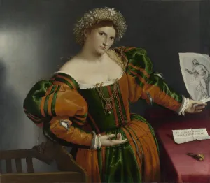 Fidelity Prints: Portrait of a Woman inspired by Lucretia, ca 1530. Artist: Lotto, Lorenzo (1480-1556)