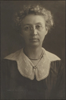 Pictorialism Prints: Portrait of a Woman with Jewel Brooch, 1907-1924. Creator: Louis Fleckenstein