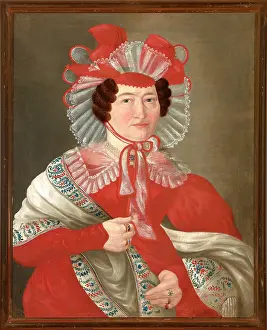 Bishop Erazm Ciolek Palace Prints: Portrait of a woman of the Krasuski family, between 1750-1850. Creator: Unknown