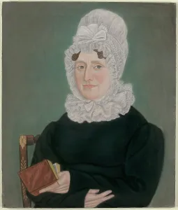 Lace Cap Prints: Portrait of a Woman with a Lace Cap, c. 1823. Creator: Micah Williams