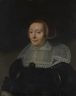Michiel Janszoon Van Mierevelt Prints: Portrait of a Woman with a Lace Collar, ca. 1632-35. Creator: Michiel van Mierevelt