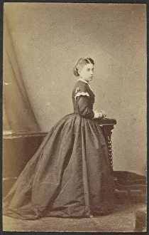 Hoopskirt Prints: Portrait of a Woman, late 19th century. Creator: Unknown