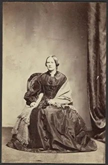 Crinoline Prints: Portrait of a Woman, late 19th century. Creator: Unknown