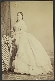 Crinoline Prints: Portrait of a Woman, late 19th century. Creator: Unknown