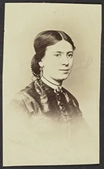 Centre Parting Prints: Portrait of a Woman, late 19th century. Creator: Unknown