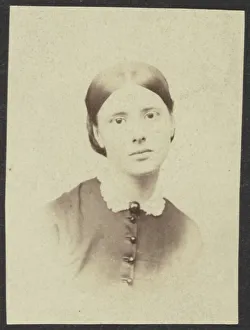 Centre Parting Prints: Portrait of a Woman, late 19th century. Creator: Unknown