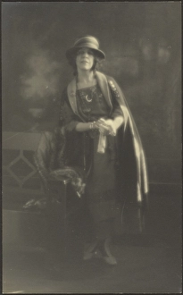 Pictorialism Prints: Portrait of a Woman Leaning on Bench, 1907-1924. Creator: Louis Fleckenstein