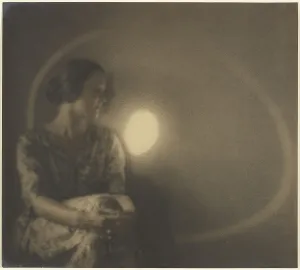 Portrait of a Woman with Light Flash and Ring, 1907-1943. Creator: Louis Fleckenstein