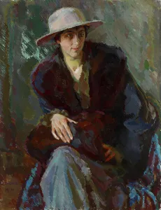 Thome Verner Prints: Portrait of a Woman, Martha Neiglick, 1914. Creator: Verner Thome