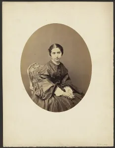 Hands In Lap Prints: Portrait of a Woman, mid-19th century. Creator: Paul De Gaillard