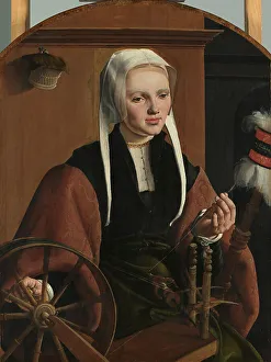 Maerten Heemskirck Prints: Portrait of a Woman, possibly Anne Codde, 1529. Creator: Maerten van Heemskerck