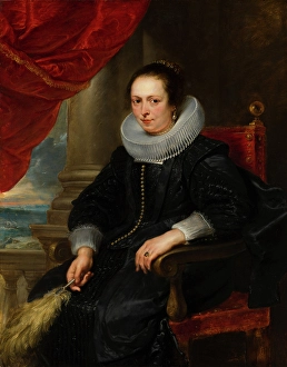 Rubens Sir Peter Paul Prints: Portrait of a Woman, possibly Clara Fourment (1593-1643). Creator: Peter Paul Rubens