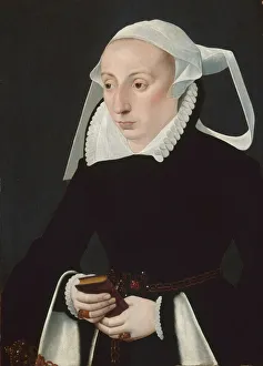 Portrait of a Woman with a Prayer Book, 1560/70. Creator: Bartholomaeus Bruyn the Younger Portrait of a Woman with a Prayer Book, 1560/70. Creator: Bartholomaeus Bruyn the Younger